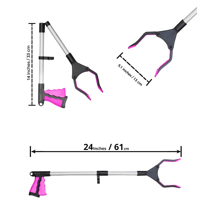HATAF® 24inches Litter Picker, Grabber Stick, Helping Hand Grabbers for