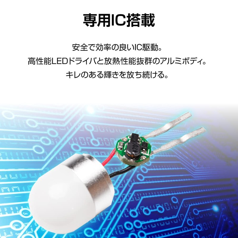 Bubu-Material T10 LED White 7000K Vehicle Inspection Compatible TYPE-EVO Gently