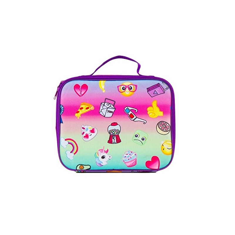 Fashion Angels Gradient Rainbow Emoji Insulated Lunch Box