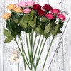 FiveSeasonStuff Real Touch Roses Artificial Flower 12 Stems Silk Roses