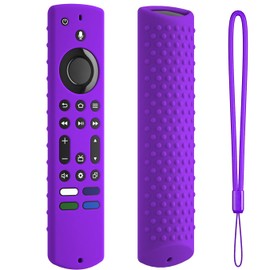 Silicone Remote Cover for Fire TV Stick 4K Max Streaming Device Released 2023/Toshiba/Insignia NS-RCFNA-21/Omni Series Smart TV Remote Fire TV 4k Max 2nd Gen Remote Case Cover(Purple)