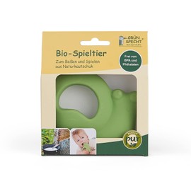 GRÜNSPECHT Organic Toy Made of Natural Rubber, Teething Aid & Toy, BPA-Free, Promotes Fine Motor Skills & Sense, Snail, Green (683-00)