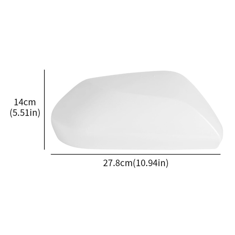 RACBOX Pearl White Passenger Side Mirror Cover Rearview Mirror Cap
