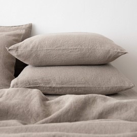 LinenMe Cushion Cover 40 x 80 cm Linen - Luxury Pillowcase 100% Linen - Washed Linen Bed Linen Hypoallergenic - Pillow Case - Natural