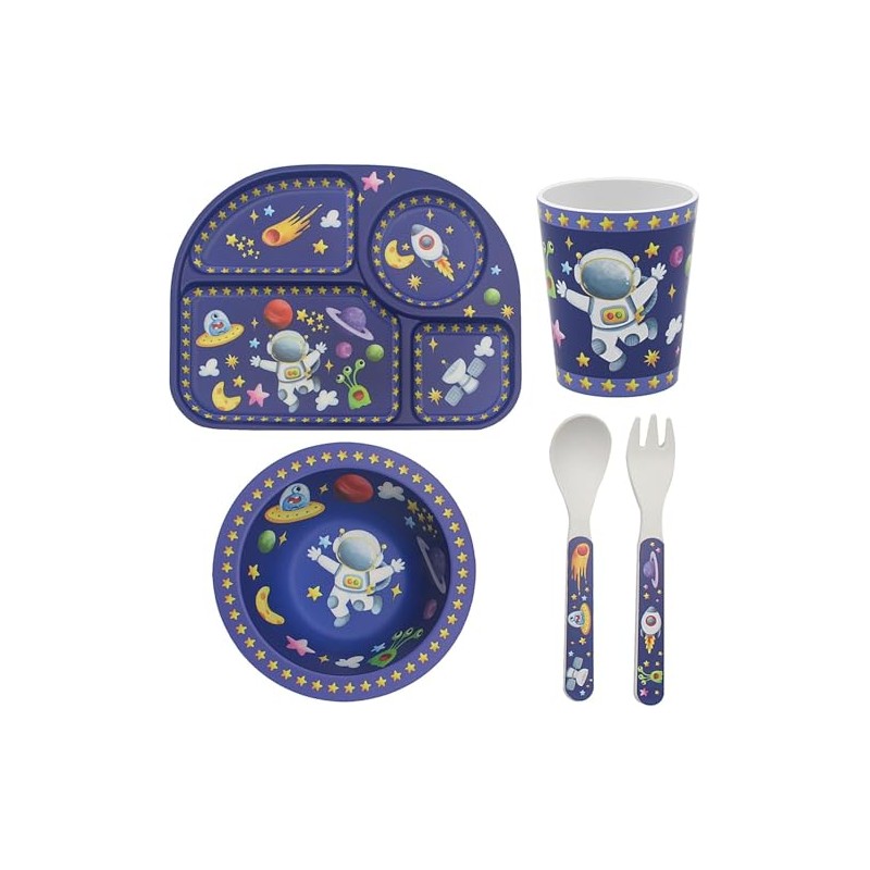 Childrens Dinner Set 4 Piece Dinner Set Bowl, Fork, Spoon,