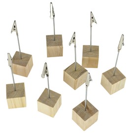 16 PCS Alligator Clips with Wooden Base,Crocodile Memo Clip for Craft Photo Card (3cm)