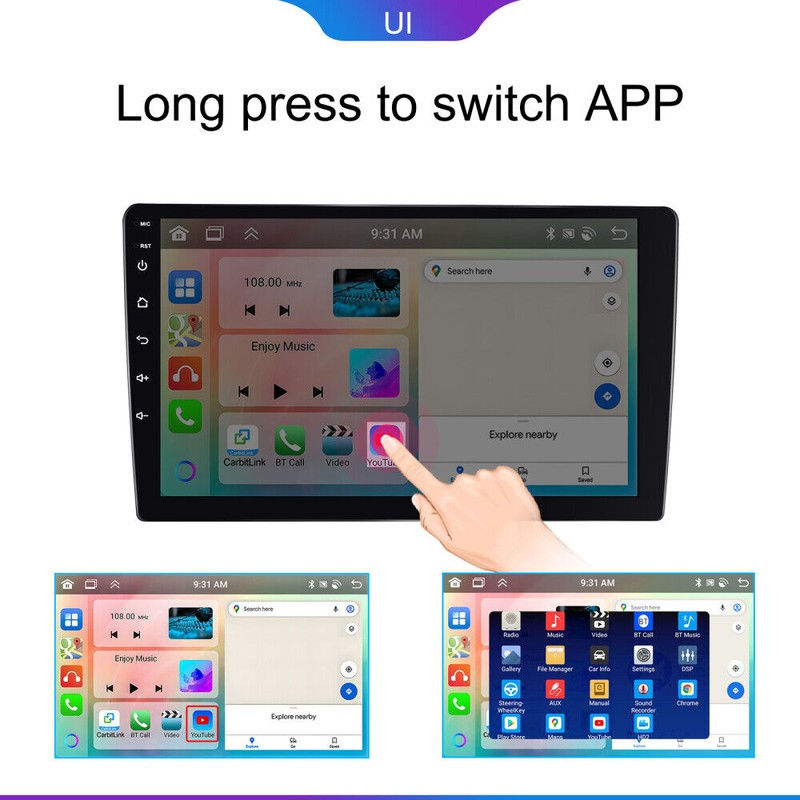 LeeKooLuu 4G+64GB For 2005-2010 Ford Explorer Carplay Car Stereo Radio