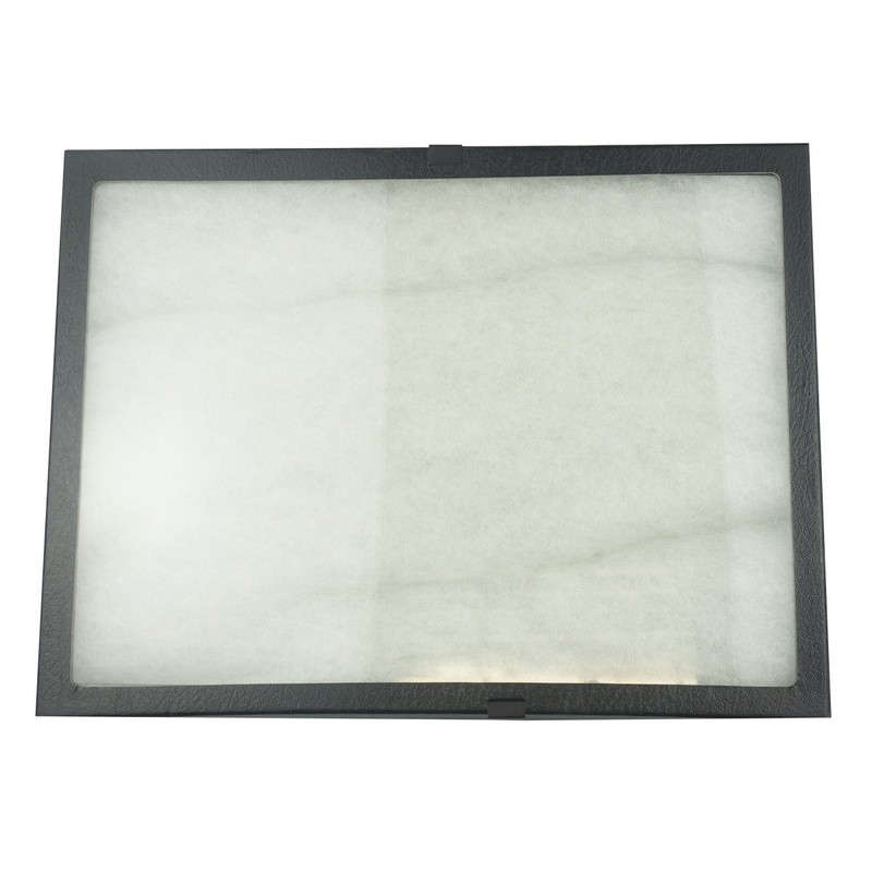 SE 16"x12"x2" Inch Glass Top Riker Display Box with Metal