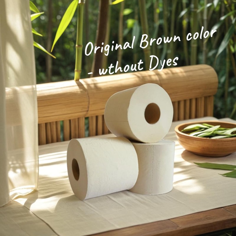 QingYa Bamboo Toilet Paper 12 Rolls, Resuable Packaging,New Plastic-Free,3 ply,