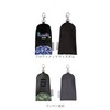 Bag Key Case with Reel Key Chain Gradation Check Multi