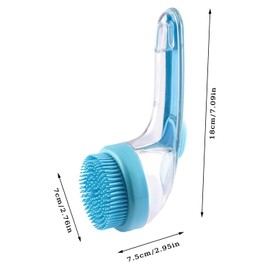 zmzdp 1PCS Pet Bath Brush with Soap Dispenser New 2 in 1 Shampoo Brush for Dogs Bath Dog Soap Brush Bathing Dog Grooming Massage Brushes for Long Short Haired Dogs Cats Pet Shower (Blue)