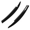 2Pcs/Set Front Headlight Eyebrow Eyelid Strips Cover Trim Glossy Black