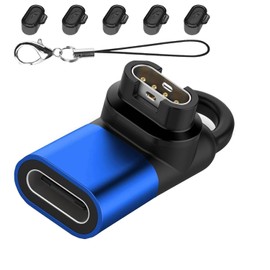 Garmin Adapter (1 piece) L-Type C Compatible + Dustproof Plug for Charging Port TPU Material Smart Watch Converter Adapter for Garmin USB Type C Conversion Adapter for Garmin Smart Watch Charging