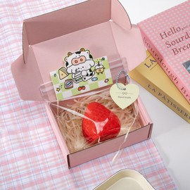 QCROAD SQUISHY Handmade Strawberry Taba Squishy Toys, Ultra Soft Silicone Stress Relief Toys for Kids ， Adults, Women,Men, Reusable Non-Toxic Squeeze Toys for Relaxation & Sensory Play(Big Strawberry)