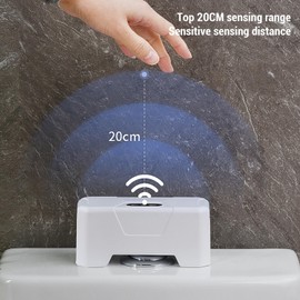 Automatic Touchless Toilet Flush Kit with 20cm Infrared Sensor, USB Rechargeable, IPX6 for Hands-Free Flushing