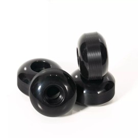 Unbranded Set of 4 New Blank Black 52mm X 32mm Skateboard WHEELS 95A