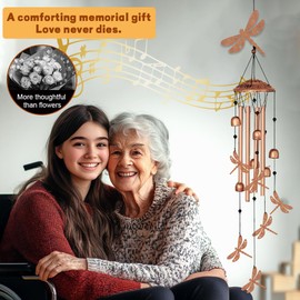 ORIGACH Dragonfly Wind Chimes Decoration for Outdoor Hanging, Metal Dragonfly Wind Chimes for Garden, Outdoor, Yard, Patio, Patio and Home Decoration Gifts