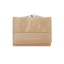 [TOEDNNQI] 財布 レディース ミニ財布 がま口 3つ折り財布 女の子 コンパクト 小さい ウォレットお札が折れない かわいい 千円以下 小銭入れ カード入れ 学生 誕生日プレゼント ギフト (カーキ)