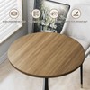 24 inch Small Tulip Table for 2 Person, Walnut Round