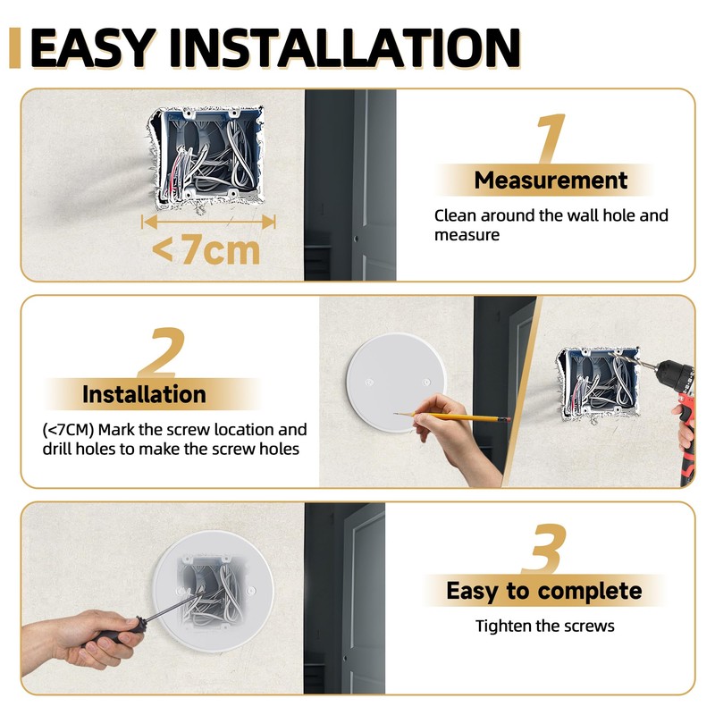 Gadgetzan Ceiling Cover Plate,5 Inch Round Electrical Box Cover Plate