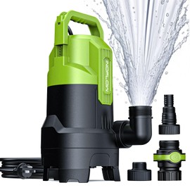 InoFlow Sump Pump 3/4 HP 3430GPH Submersible Water Pump with 20ft Cord, Utility Pump for Pool Draining, Basement, Backyard Flooding, Quick-Connect Design