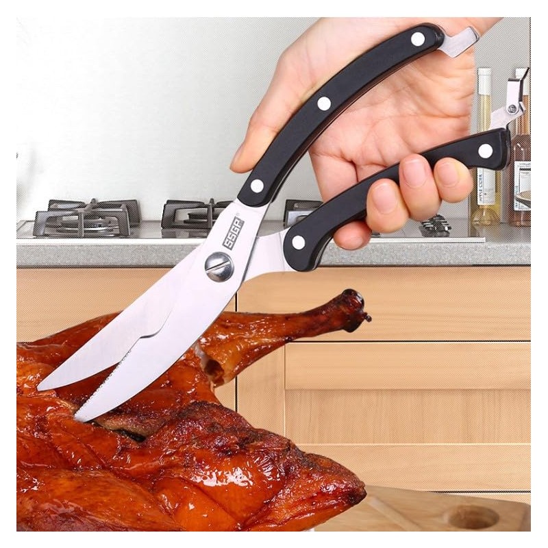 ZONADA Set of Two Kitchen Scissors Stainless Steel Poultry Shears