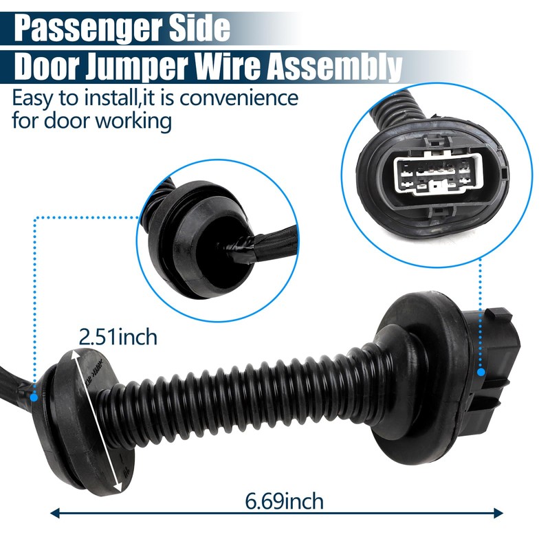 Rear Right Door Jumper Wire Assembly Compatible with 2009-2014 Ford