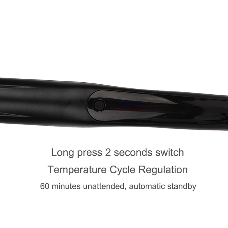 Electric Hair Straightener Comb Anti Scald Beard Straightener Brush (Black