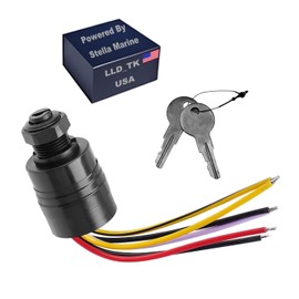 87-88107A5 87-88107 6 Wire Push to Choke Boat 3 Position Ignition Switch Key Replacement for Mercury Outboard Motor