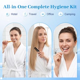 60 Pack Bulk Disposable Toothbrush Kit, Individually Wrapped