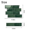 Subway Backsplash Tile Peel and Stick, Forest Green Self Adhesive