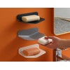 BECHOICEN Soap Holder Shower Wall Mounted Draining Soap Dish for
