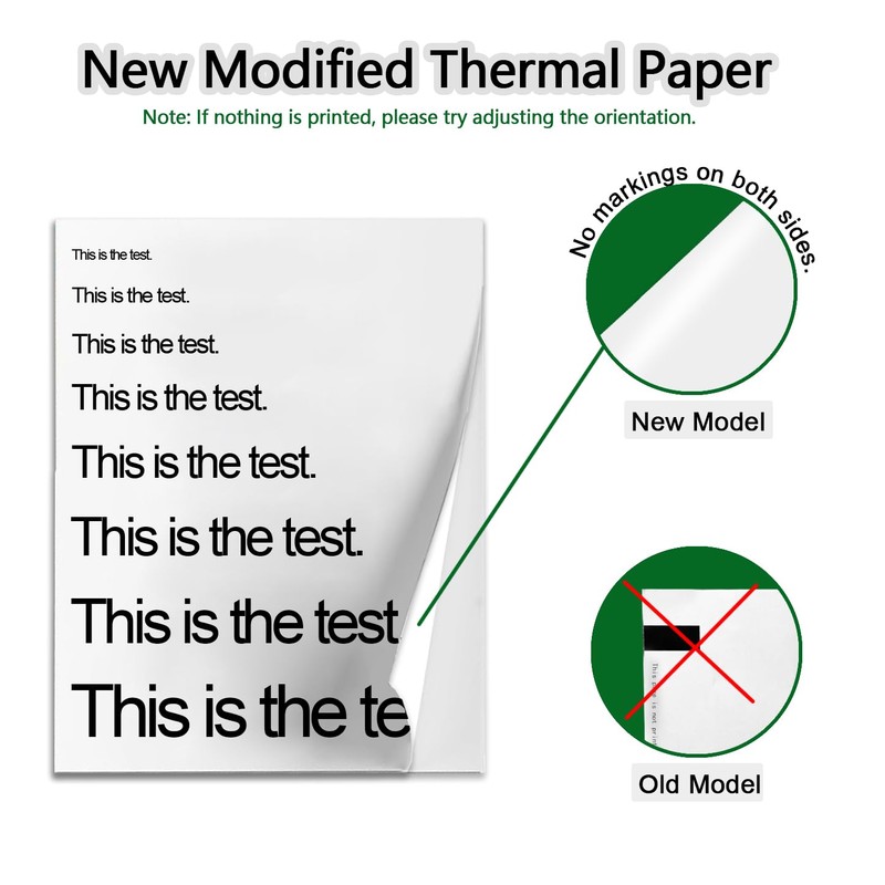 200 Sheets A4 Thermal Paper(100 Folded & 100 Single), Thermal