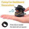 wonuu Black Rubber Duck Car Ornaments Dashboard Decorations for Car