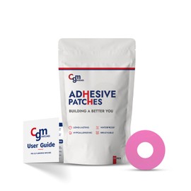 CGM PATCHES for Freestyle Libre 3 Universal Adhesive Taps with Cut | Compatible with Infusion Set Lingo and Rio | Hypoallergenic Patches | 10-14 Days | Pack of 25 (Pink)