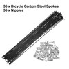 X AUTOHAUX 36pcs Bicycle Carbon Steel Spokes 14G 288mm with
