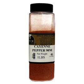 Cayenne Pepper (90,000 HU) in a plastic container - (1 lb. [16 oz.] ) - KOSHER