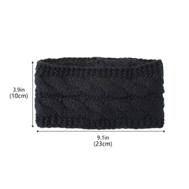 4 Pieces Hair Band for Women Winter Headbands Knitted Girl's Headband with Lining plus Velvet Headbands Winter Earmuffs (Set-C)