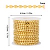 16.5FT Gold Dot Chains Roll, 2MM 18K Gold Plated Brass