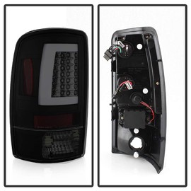 ACANII - For 2000-2006 Chevy Suburban 1500 2500 Tahoe GMC Yukon Black Smoked LED Tube Tail Lights Brake Lamps Left+Right