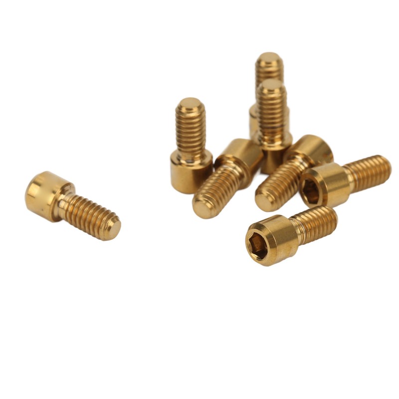 RISK 8Pcs Mountain Bike Pedal Bolts Titanium Alloy Anti Slip