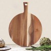 Acacia Wood Cutting Board Pizza Peel 39.5x29.5x1.5CM Round Wooden Charcuterie