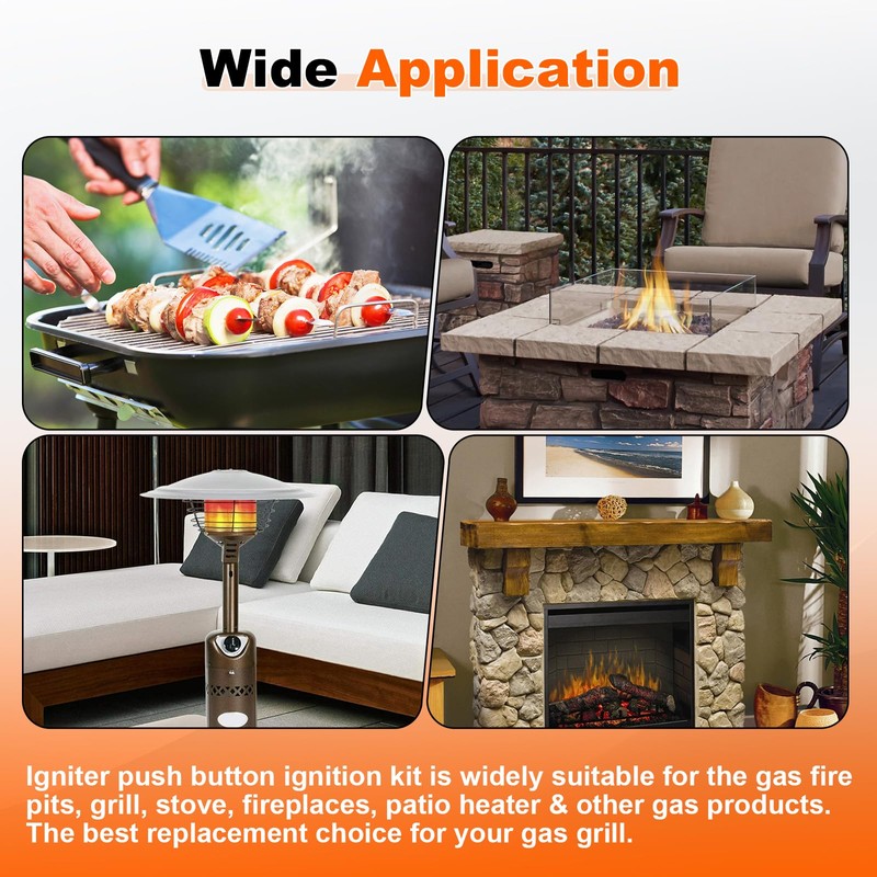 Igniter Push Button Ignition Kit - AA Igniter with 11.8"