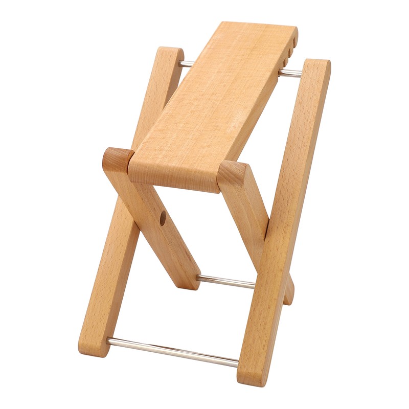 Guitar Foot Rest Adjustable Height 4 Position Foldable Solid Wood