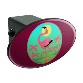 GRAPHICS & MORE Flamingo Palm Trees Tropical Vacation Oval Tow Trailer Hitch Cover Plug Insert