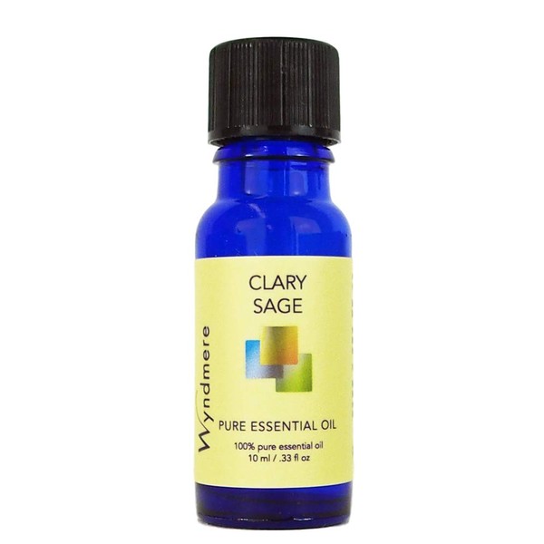 Clary Sage Essential Oil - 100% Pure Therapeutic Quality for Aromatherapy - Emotionally Balancing Sweet Floral Scent - Wyndmere Naturals - 10ml