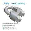 M16 Rope Clamp Wire Rope Clamp Bend Shape Steel Wire