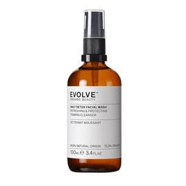 Evolve Organic Beauty - Natural Daily Detox Facial Wash | Small-Batch, Vegan Clean Beauty (Full Size, 3.4 fl oz | 100 ml) Packaging May Vary
