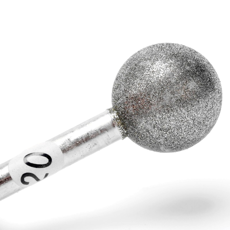 ChilternCasa 20mm Diamond Ball Bit,Round Head Rotary Burr Shank 6mm