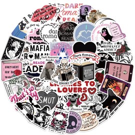 HTTDSLF 100 Stück Dark Romance Leser Aufkleber, Cartoon Aufkleber Set, Wasserfeste Stickers, Sticker für Laptop Scrapbook Handy Journal Tasse Reisekoffer Wasserflasche Auto Fahrrad Skateboard Gitarre